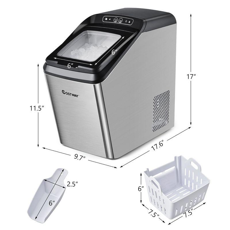 Nugget Ice Maker Machine Countertop Chewable Ice Maker 29lb/Day Self-Cleaning