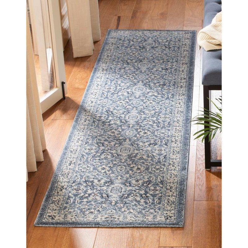 Charleston CHL412 Loomed Indoor Runner Rug - Navy/Creme - 2'x8' - Safavieh