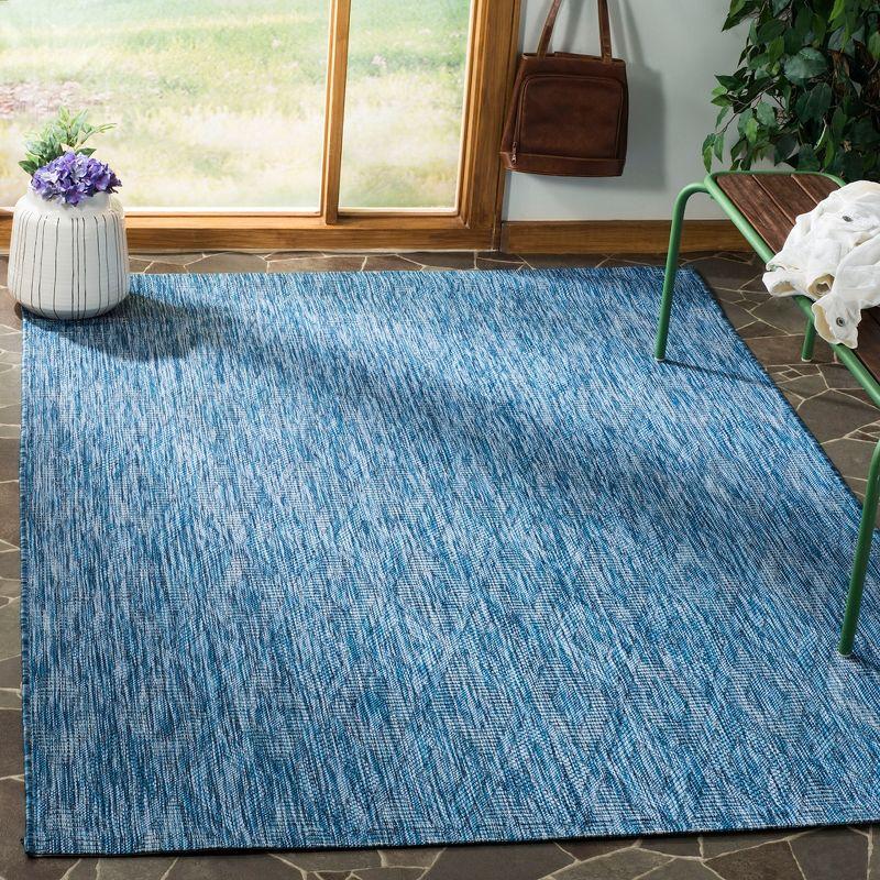 Courtyard CY8522 Power Loomed Indoor and Outdoor Area Rug - Navy/Navy - 8'x11' - Safavieh