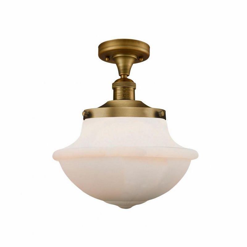 Innovations Lighting Franklin Restoration 1 - Light Semi-Flush Mount in  Brushed Brass