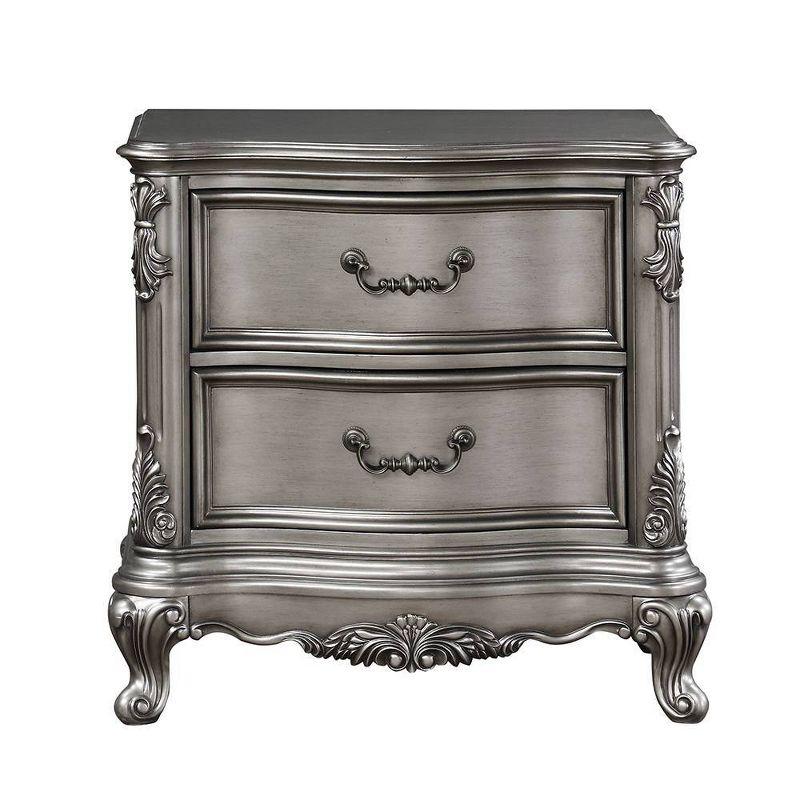 Acme Furniture Ariadne Nightstand Antique Platinum Finish