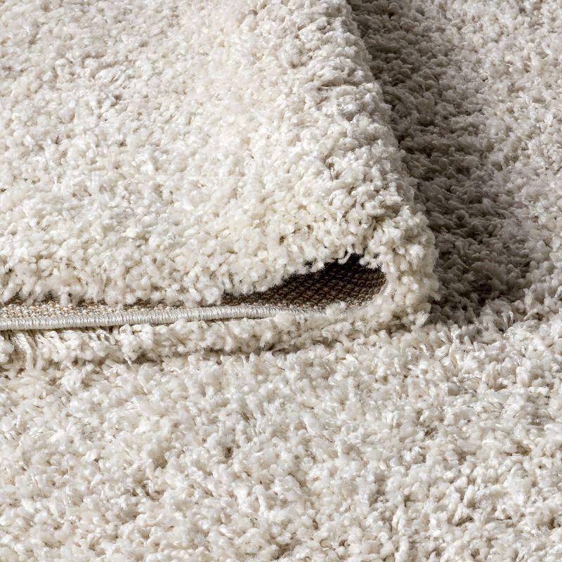 2'x8' Mercer Shag Plush Area Rug, Cream - JONATHAN Y