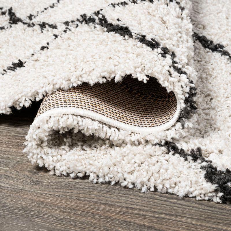 Inca Moroccan Diamond Shag Area Rug  - JONATHAN Y