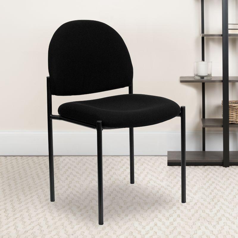 Prather Stackable Steel Ergonomic Side Reception Chair by Flash Furniture