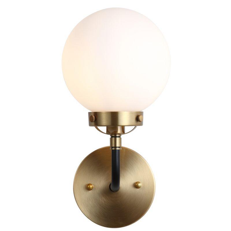 Caleb 11.75'' Antique Gold and Black LED Vanity Light