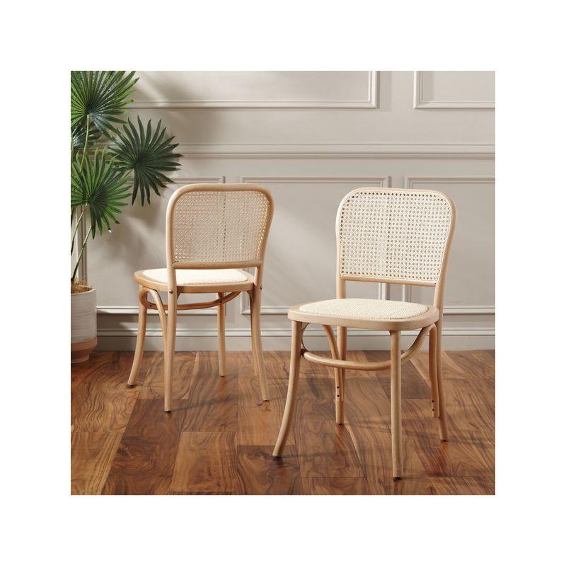 Keiko Cane Dining Chair (Set of 2) - DCH9505 - Natural - Safavieh