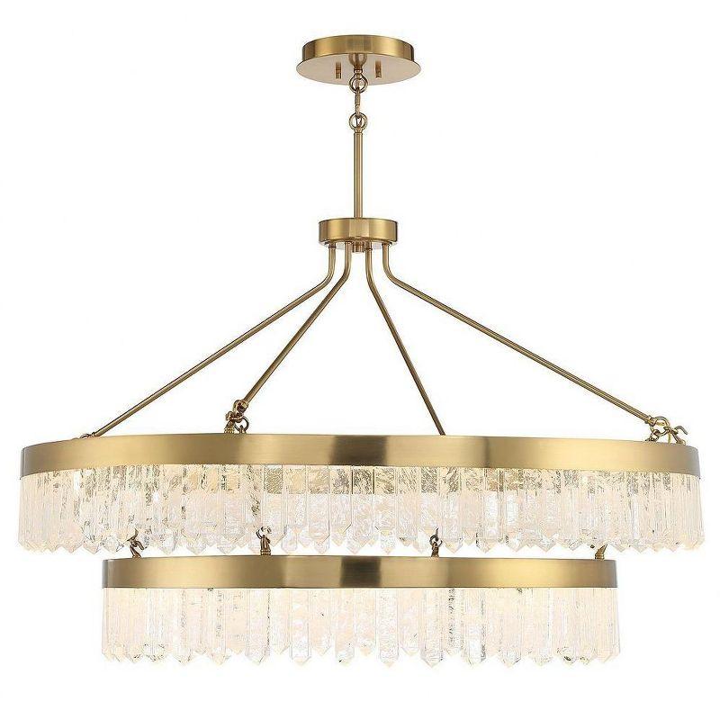 Landon 2-Light LED Pendant in Warm Brass