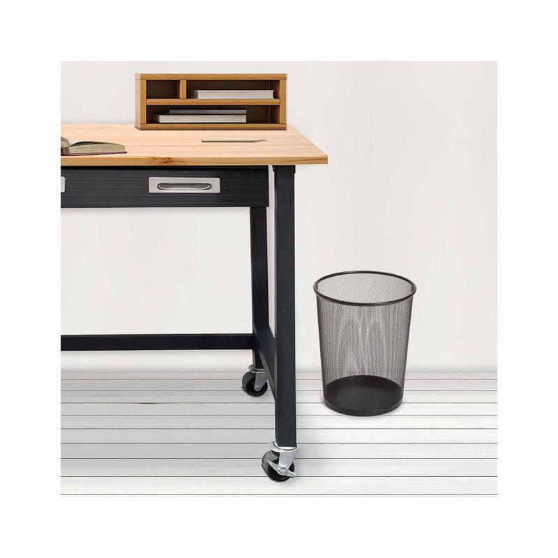 Seville Classics Mesh Trash Can, Waste Paper Basket, Round (Set of 2)