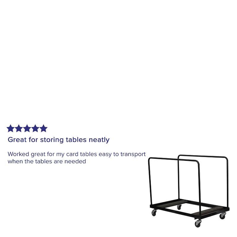 Flash Furniture Black Folding Table Dolly for Round Folding Tables