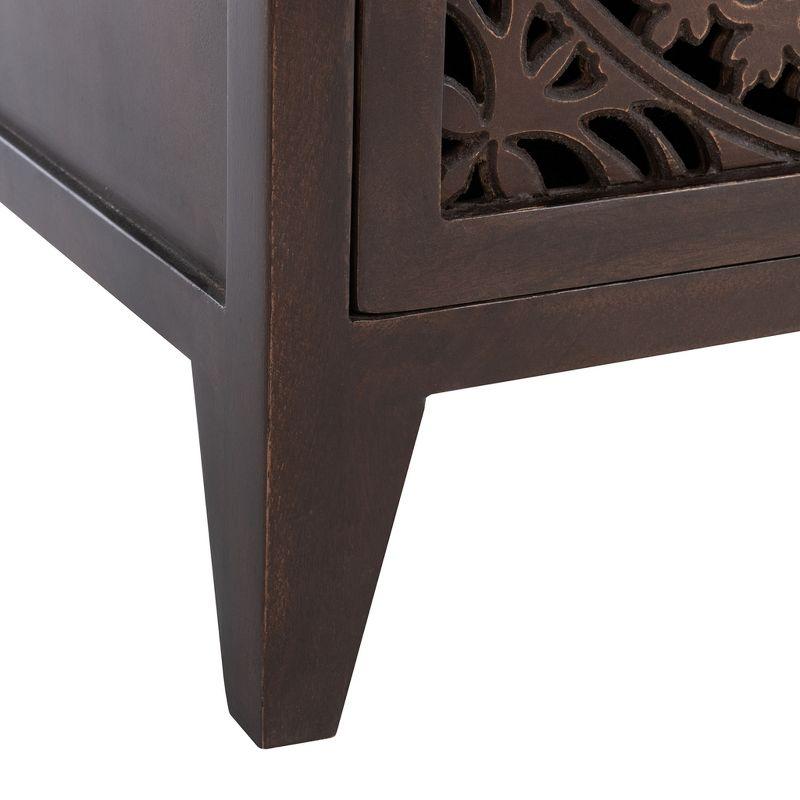 Thea 1 Door Carved Nightstand  - Safavieh