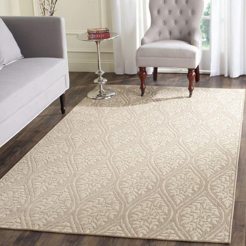 Palm Beach 4' x 6' Sand and Natural Geometric Area Rug