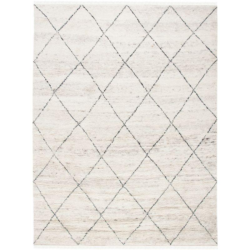 Casablanca CSB543 Hand Knotted Indoor Area Rug - Ivory/Black - 8'x10' - Safavieh