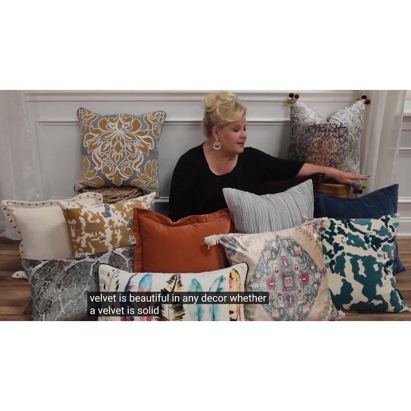20"x20" Oversize Poly Filled Solid Square Throw Pillow Cover Blush - Rizzy Home: Cotton, Reversible, Zippered