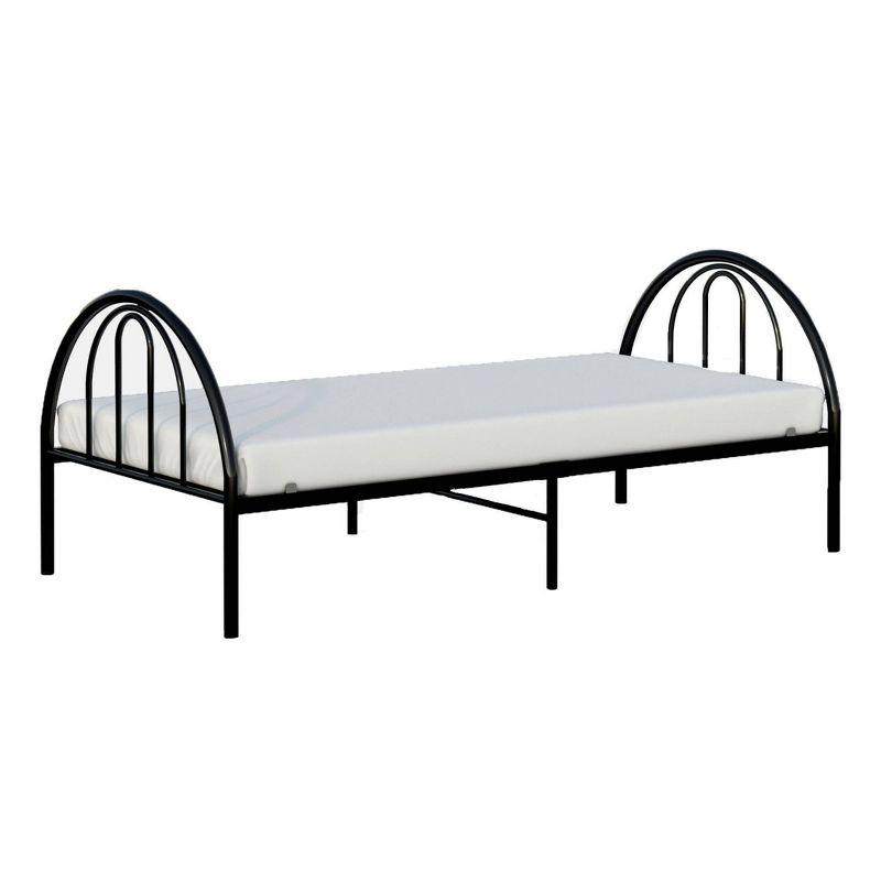 Twin Brooklyn Metal Kids' Bed Black - BK Furniture: Kids Twin Bed Frame, Reinforced Center Support, ASTM Certified