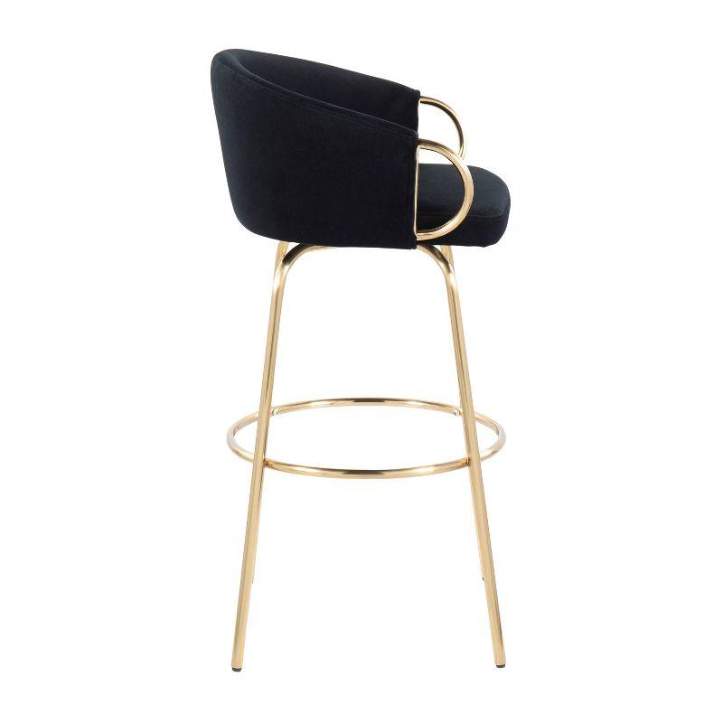 George Oliver Lakyia Swivel Upholstered Counter Stool with Metal Frame (Set of 2)