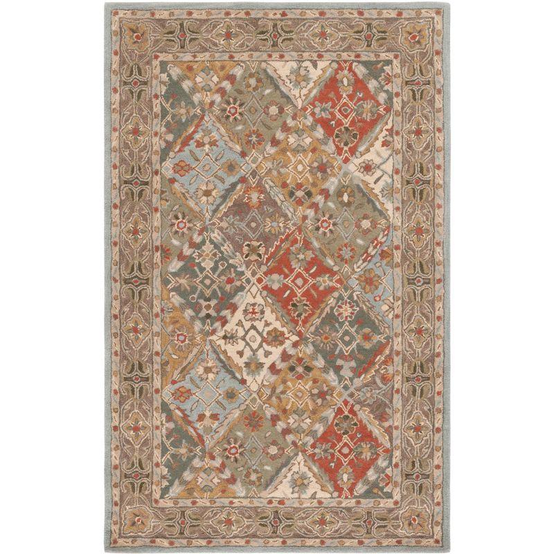 Elysian Fields Light Blue & Light Brown Hand-tufted Wool Rug - 4' x 6'