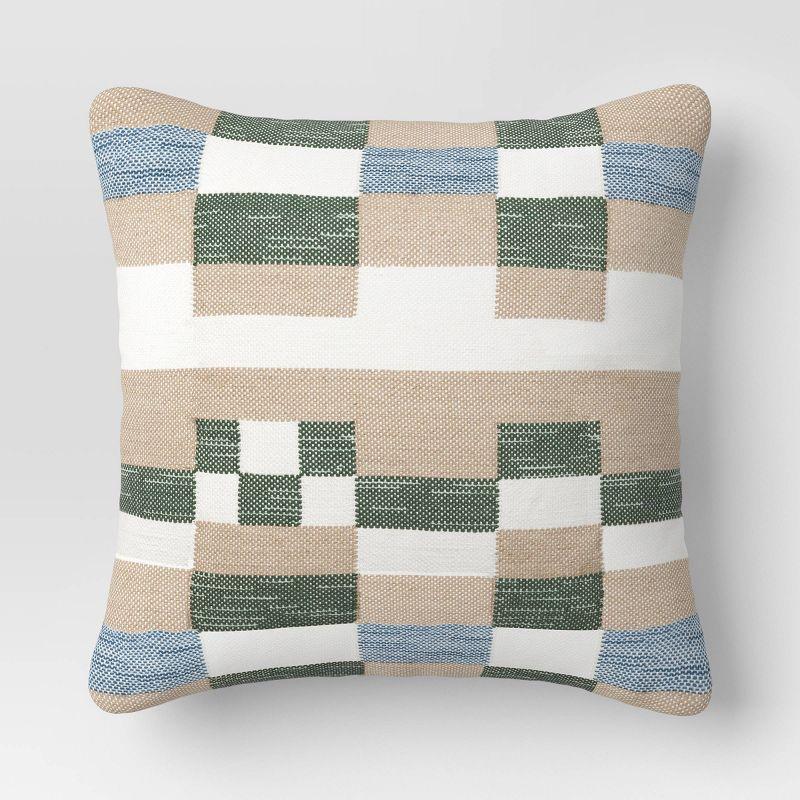 20"x20" Parley Kilim Square Outdoor Throw Pillow - Threshold™ designed with Studio McGee