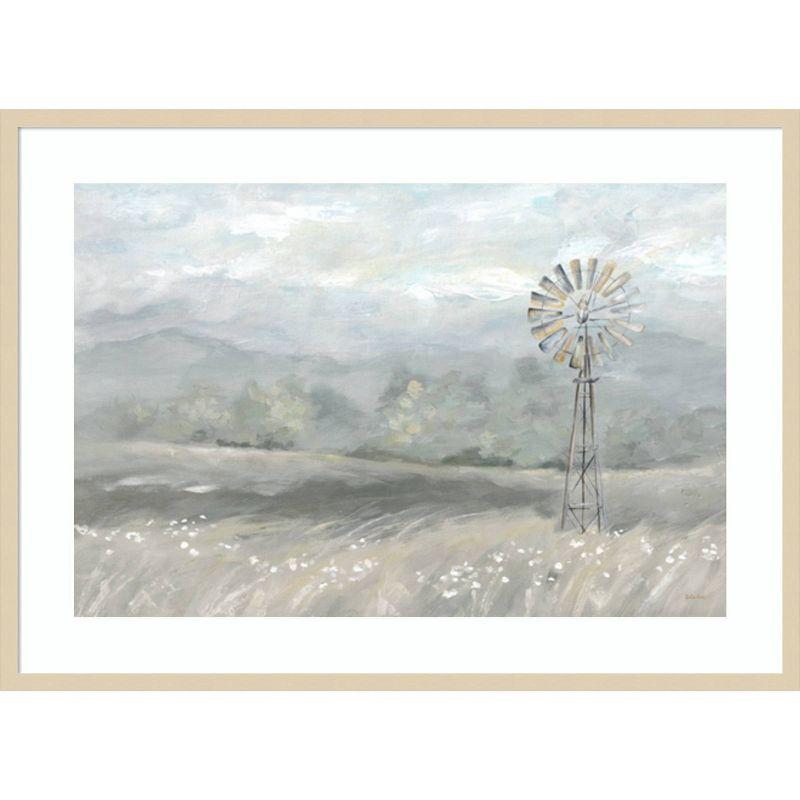 Amanti Art Country Meadow Windmill by Cynthia Coulter Framed Wall Art Print