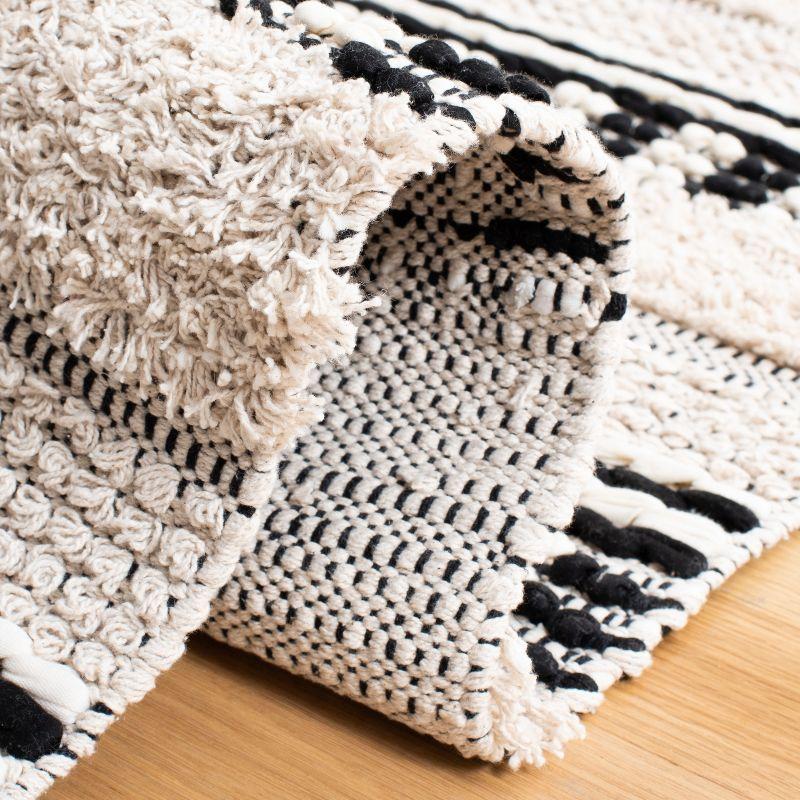 Natura NAT651 Hand Woven Area Rug - Beige/Black - 6'x6' - Safavieh.