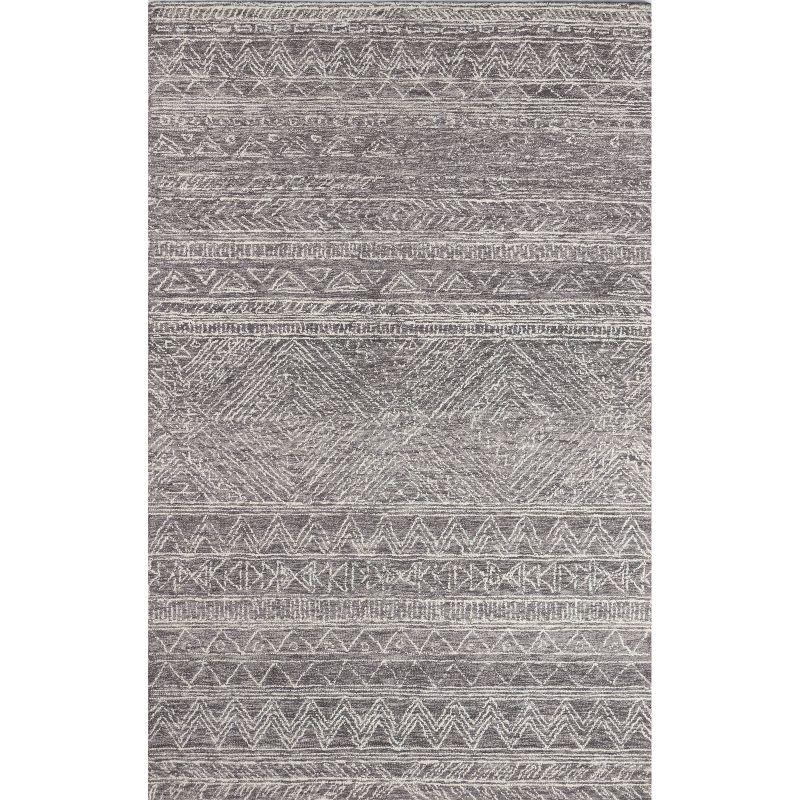 2'x3' Mallorca Paityn Accent Rug Gray - Momeni: Modern Geometric Wool, Low Pile, Handmade, Indoor Use, 1-Year Warranty