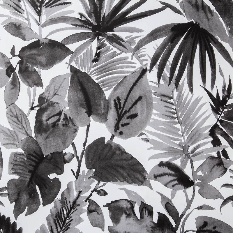 Tropical Leaves Peel & Stick Wallpaper Black/White - Opalhouse™: Removable Vinyl, Botanical Leaf Pattern, 27.5 Sq Ft Coverage