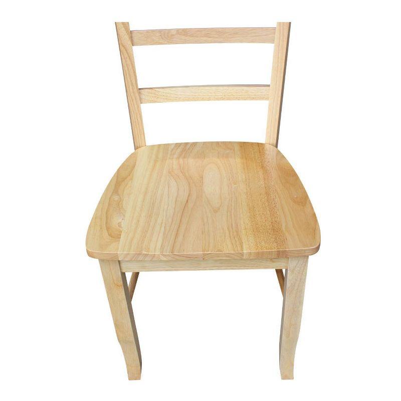 Natural Wood Ladderback High Side Chair Set