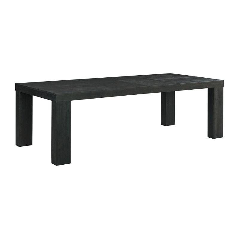 Jasper Extendable Dining Table Black - Picket House Furnishings: Modern Style, Removable Leaf, Seats 4