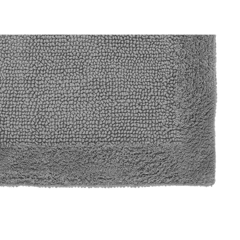 Better Trends Edge 100% Cotton Tufted Reversible Bath Rug 20" x 20" Contour - Gray