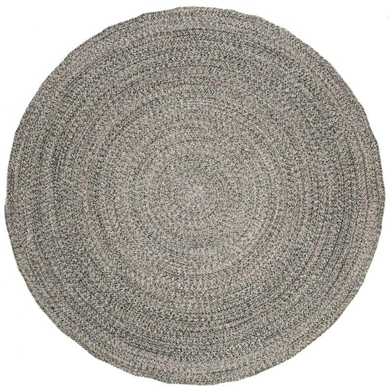 Handmade Ivory Round Braided Cotton Area Rug