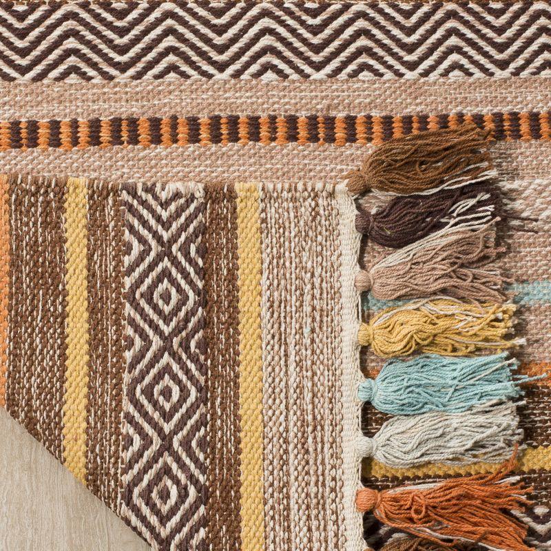 Coastal Charm Brown/Multi Stripe Cotton 2'3" x 8' Runner Rug