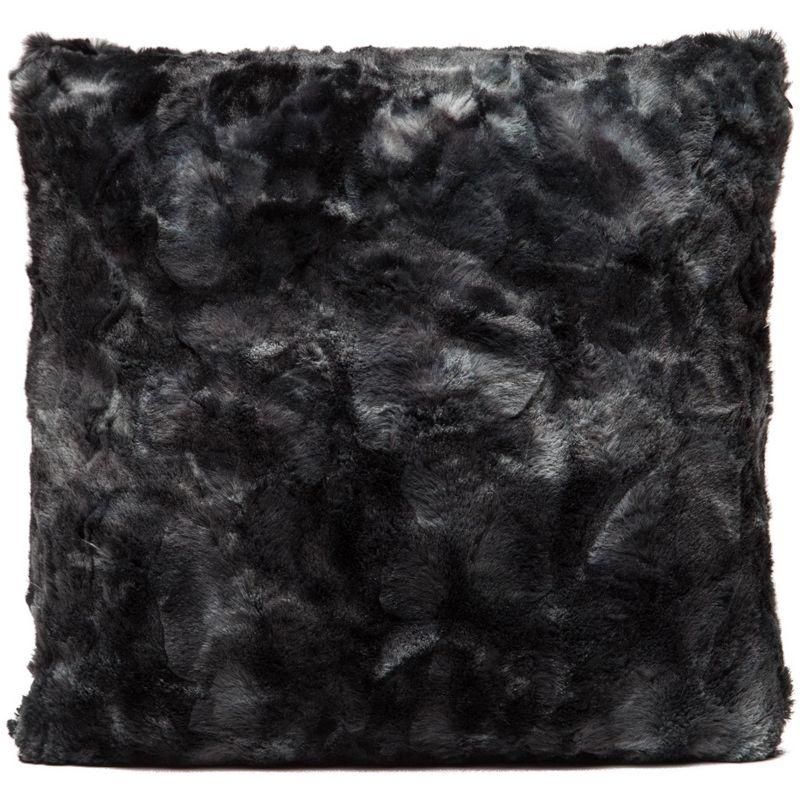 Chanasya Wolf Faux Fur Square Throw Pillow Covers - 2 Pieces - 18" x 18”