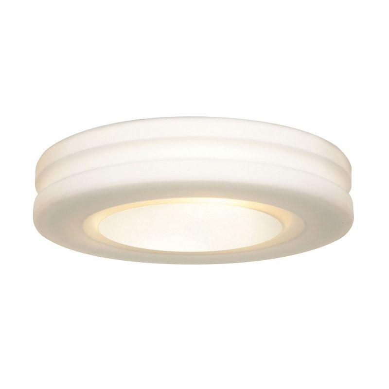 Altum White Glass Flush Mount Light Fixture