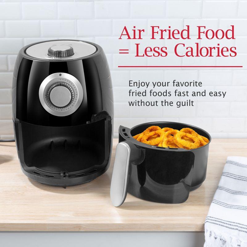 Classic Cuisine Air Fryer - 2.3-Quart Electric Fryer For Healthier Cooking - Compact Appliance With Nonstick Interior - Kitchen Gadgets By Classic Cuisine (Black)