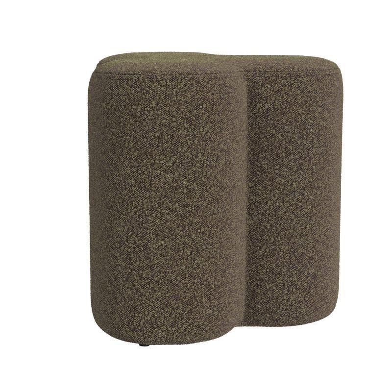 HomePop Clover Shaped Chenille Ottoman