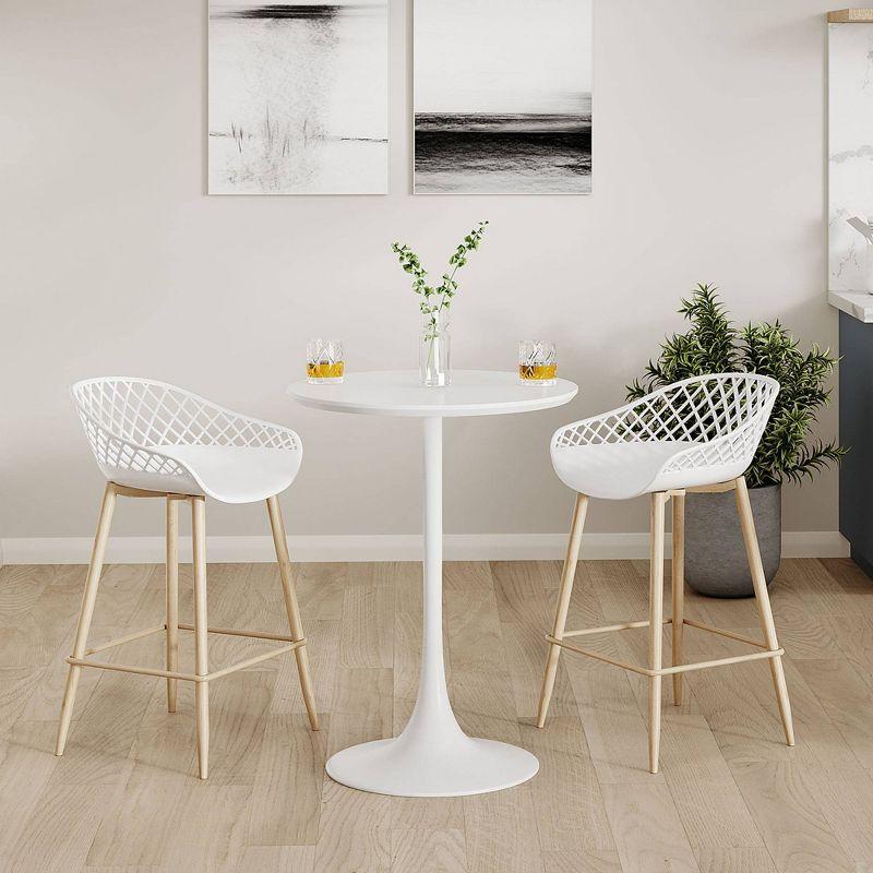 Kurv Cafe Counter Height Table White - Jamesdar