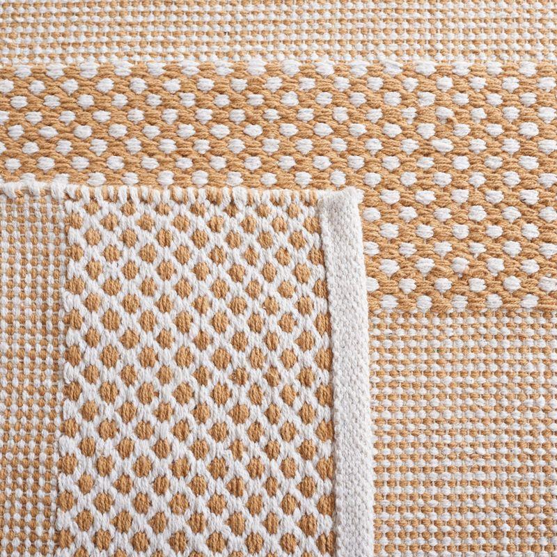 Striped Kilim STK802 Hand Woven Area Rug - Ivory/Gold - 4'x6' - Safavieh.