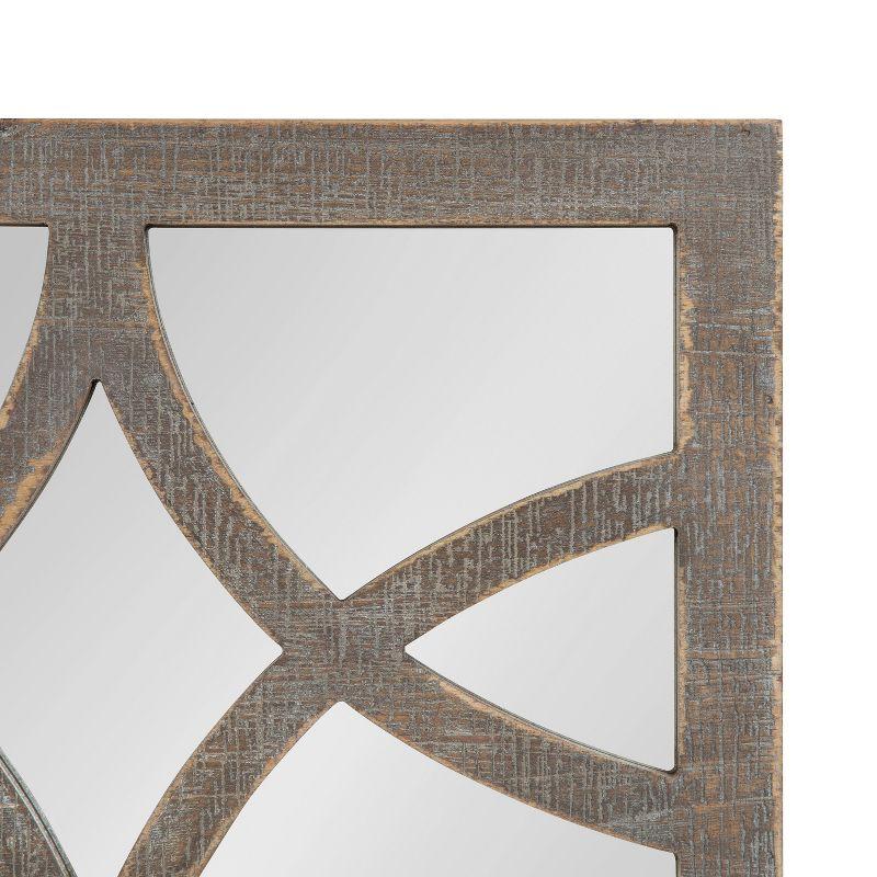 Kate and Laurel Tolland Wood Panel Wall Mirror, 24x36, Rustic Brown