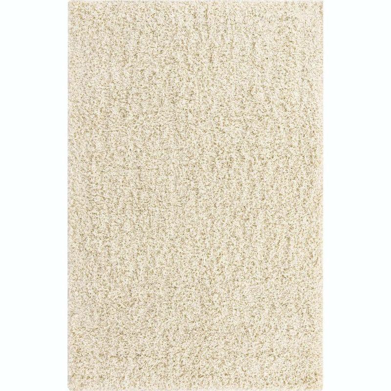 Unique Loom 3' 3 x 5' 3 Solid Shag Pure Ivory Area Rug