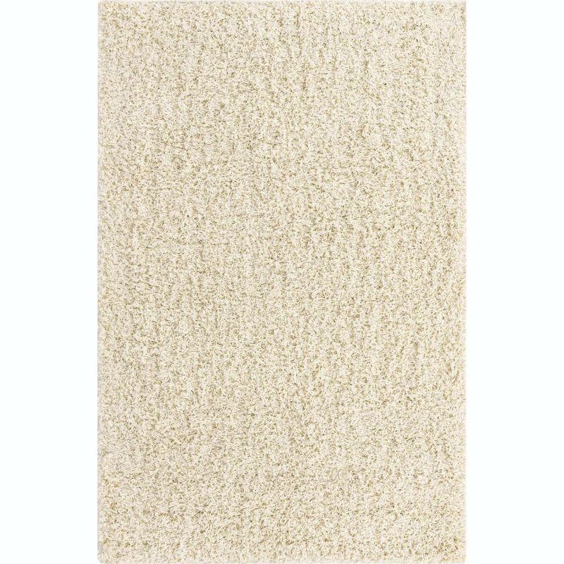 Ivory Bliss 6' x 9' Rectangular Reversible Shag Rug