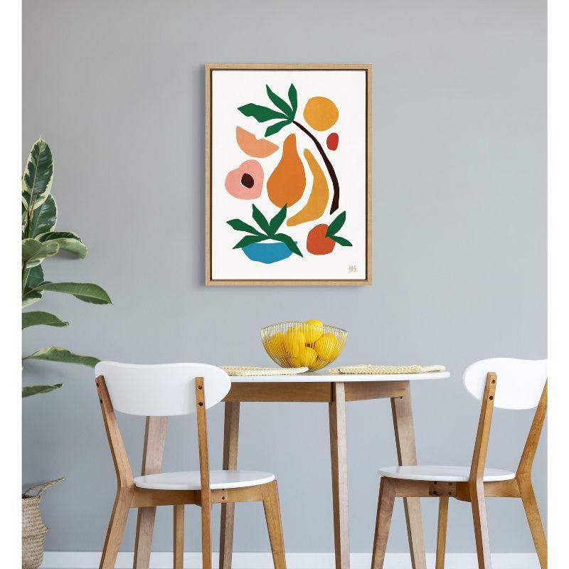 Kate and Laurel Sylvie Fruit Fiesta Framed Canvas by Maggie Stephenson, 18x24, Natural