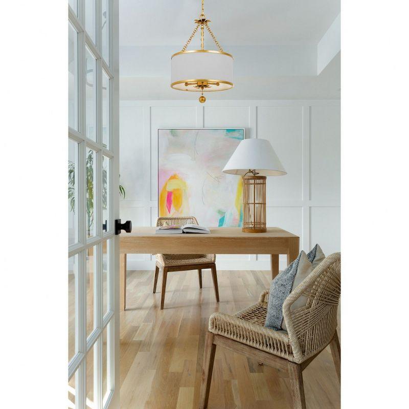 Crystorama Lighting Broche 3 - Light Chandelier in  Antique Gold