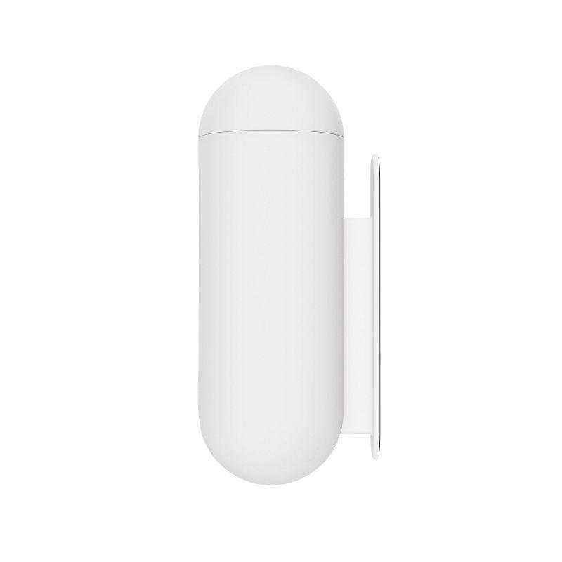 White Wall-Mounted Soft-Touch Soap Dispenser