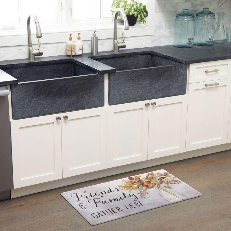 SoHome Cozy Living Friends and Family Gather Eucalyptus Floral Anti-Fatigue Mat