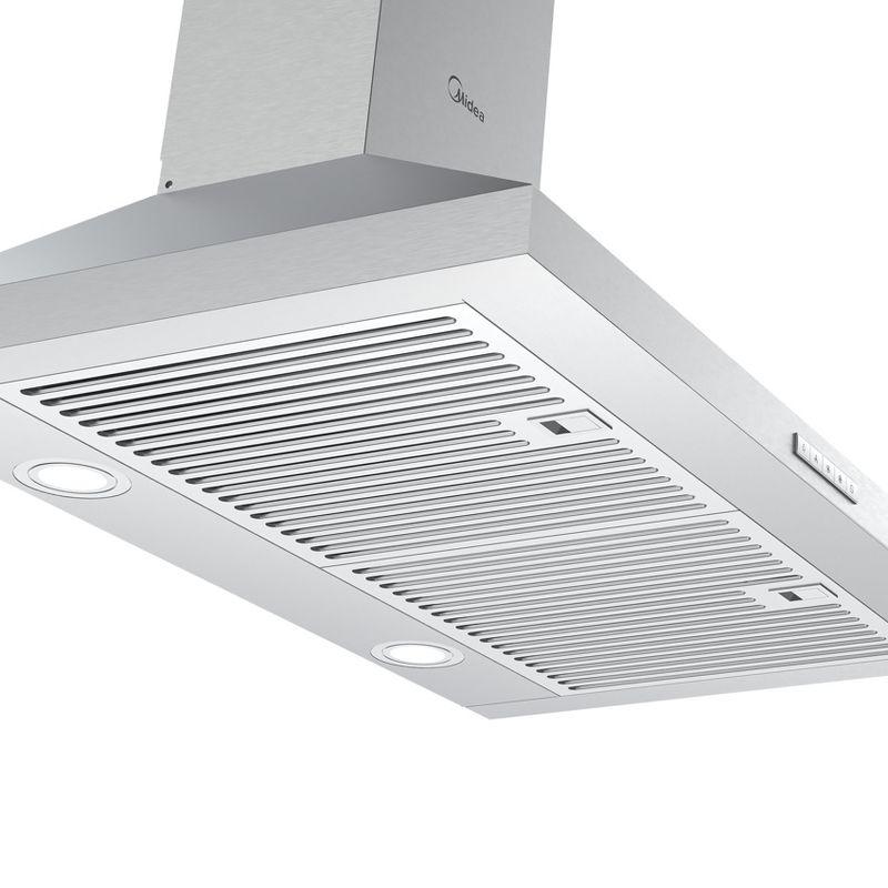 Midea MVP30W6AST 30" Pyramid Range Hood, 450 CFM, 3 Speed Fan, Ductless Convertible