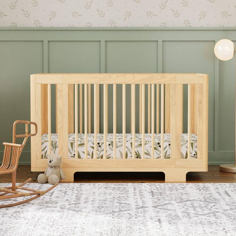 Babyletto Yuzu Natural Wood 8-in-1 Convertible Baby Crib with All Stages Conversion Kit