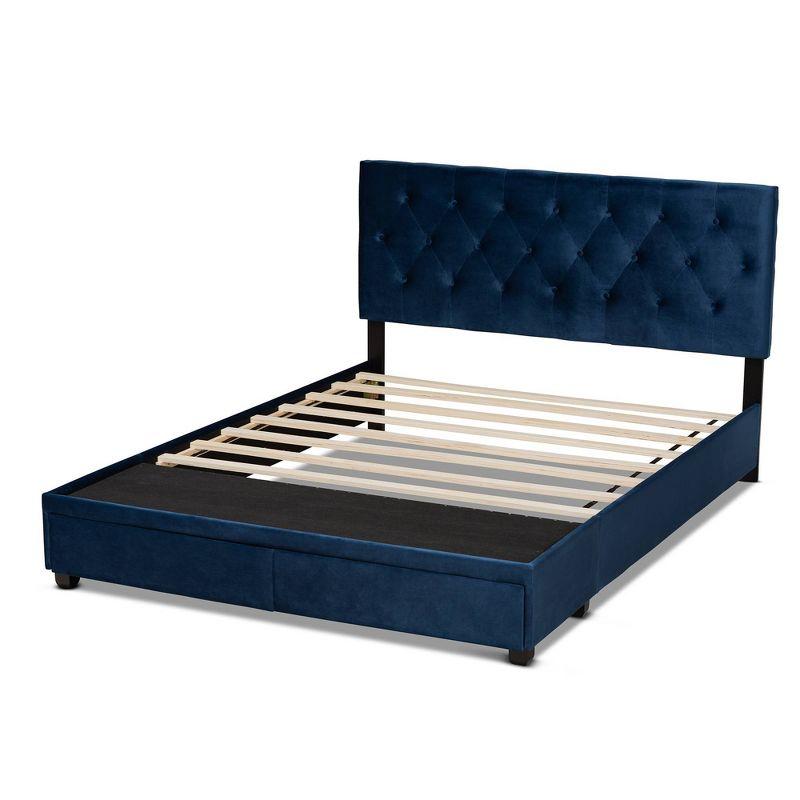 Caronia Velvet Upholstered 2 Drawer Platform Storage Bed - Baxton Studio