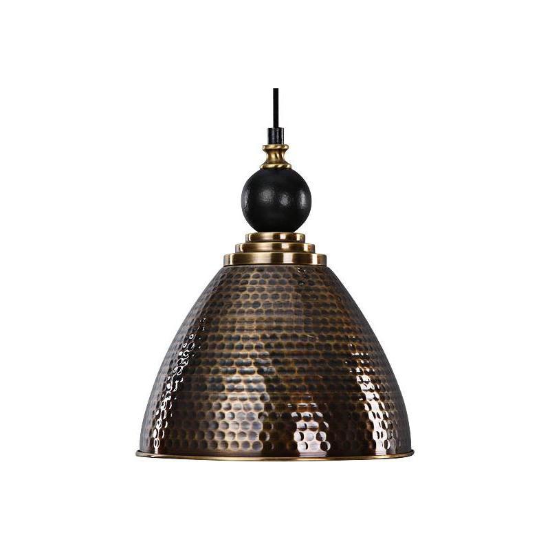 Adastra Hammered Antique Brass 12" Transitional Pendant Light