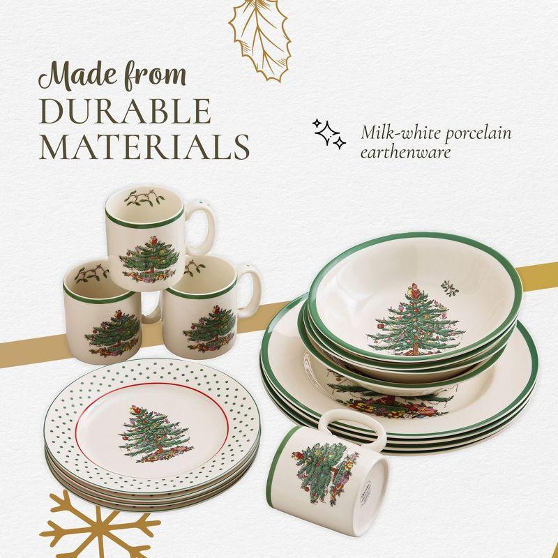 Spode Christmas Tree Polka Dot 16-Piece Dinnerware Set