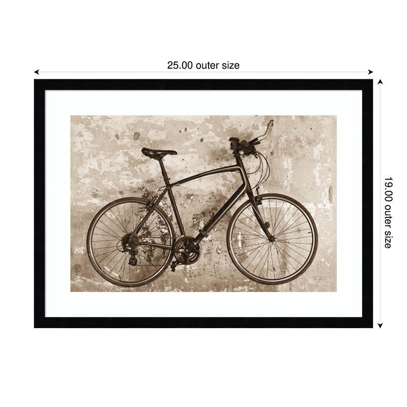 Amanti Art Bike by Deborah Revell Wood Framed Wall Art Print 25 x 19