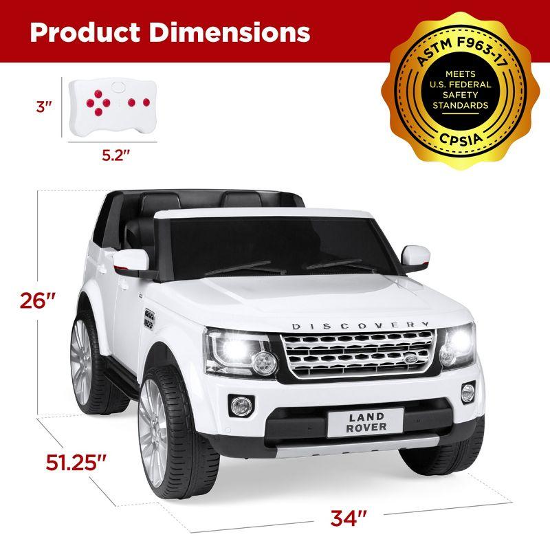 Best Choice Products 12V 3.7 MPH 2-Seater Licensed Land Rover Ride On Car Toy w/ Parent Remote Control